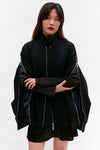 Navy Wool Zipster Bomber Jacket