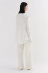 Ivory Silk Oversized Tailored Shirt