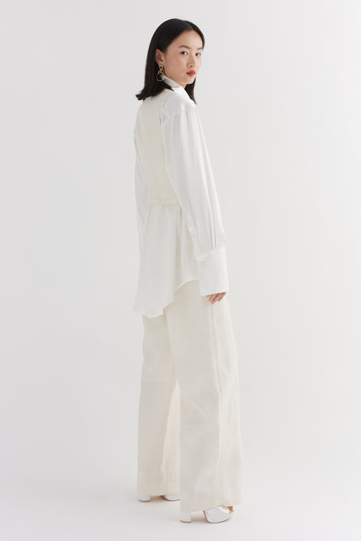 Ivory Linen Waistcoat