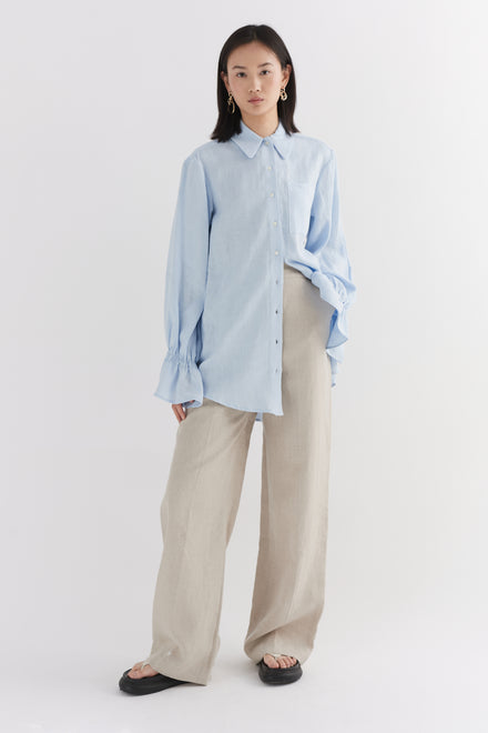 Linen Wide Leg Trouser