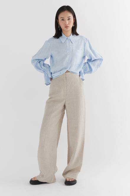 Linen Wide Leg Trouser