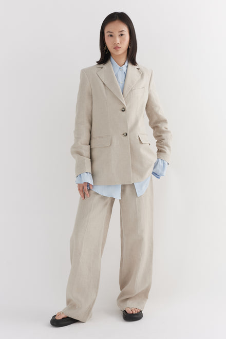 Linen Single Breasted Jacket