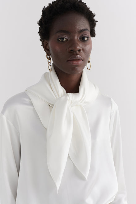 Ivory Oversized Silk Scarf