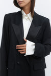 Black Double Breasted Tuxedo Jacket