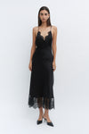 Black Lace & Silk Bias cut Dress