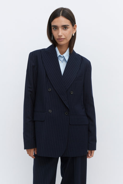 Pinstripe Double Breasted Jacket