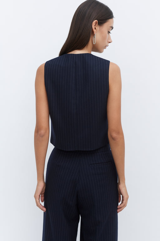 Pinstripe Wool Waistcoat