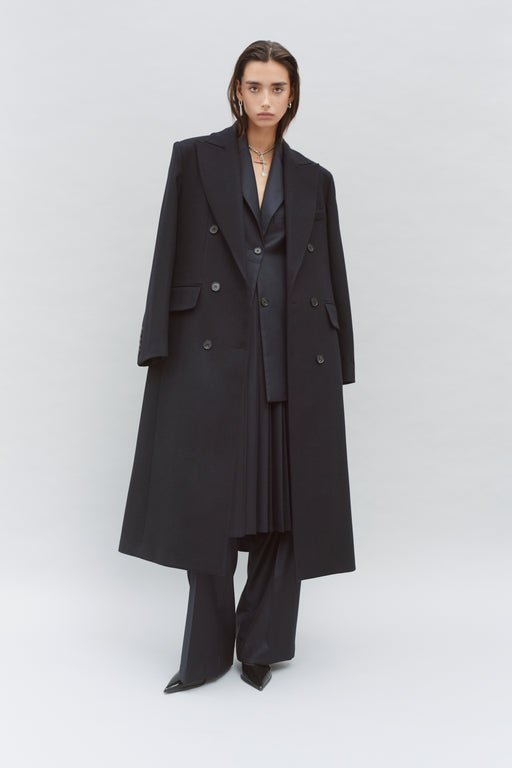 Navy tailored coat womens deals