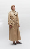 Khaki Oversized Cotton Trench Coat