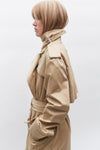 Khaki Oversized Cotton Trench Coat