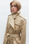 Khaki Oversized Cotton Trench Coat