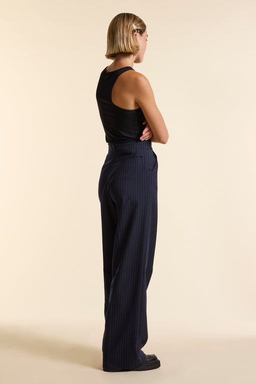 Black Cotton Jersey Asymmetrical Tank Top