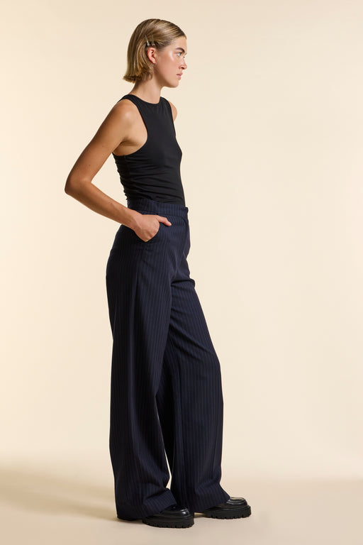 Black Cotton Jersey Asymmetrical Tank Top