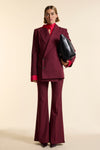 Burgundy Wool Asymmetrical Jacket