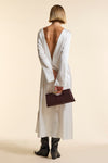 Ivory Silk V Back Dress