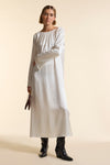 Ivory Silk V Back Dress