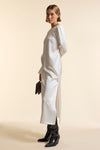 Ivory Silk V Back Dress
