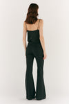 Black Wool Fit & Flare Trouser