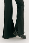 Black Wool Fit & Flare Trouser