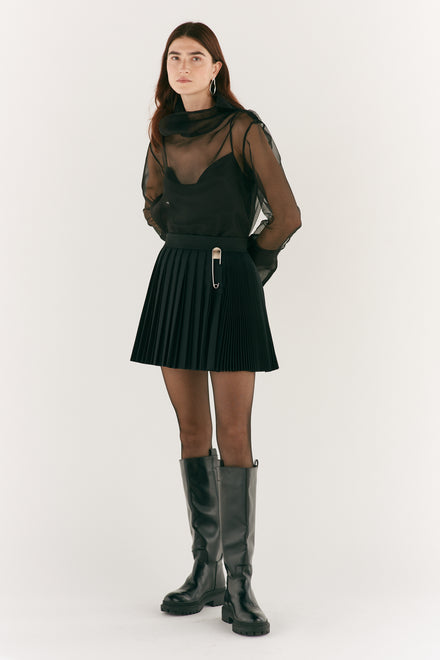 Mini Black Wool Kilt