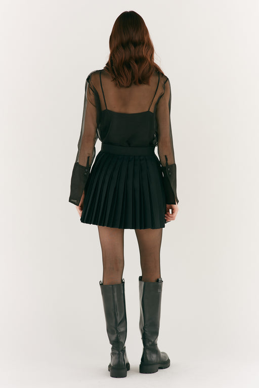 Mini Black Wool Kilt