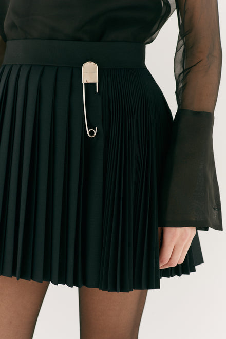 Mini Black Wool Kilt