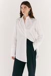 Exaggerated Collar Oversized Tailored Organic Poplin Shirt
