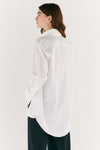 Exaggerated Collar Oversized Tailored Organic Poplin Shirt