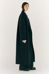 Navy Wool Grandad coat
