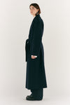 Navy Wool Grandad coat