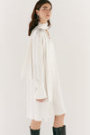 Ivory Silk Tie Neck Dress