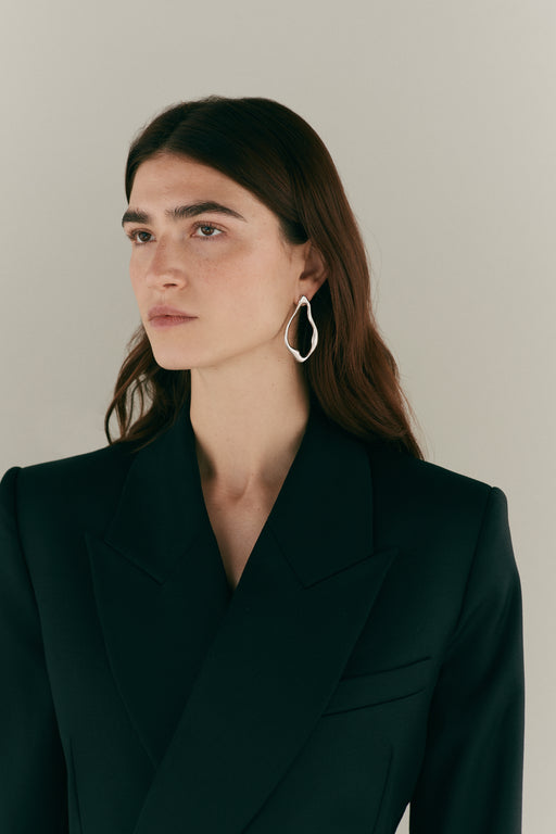 Asymmetrical Black Double Breasted Jacket