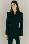 Asymmetrical Black Double Breasted Jacket