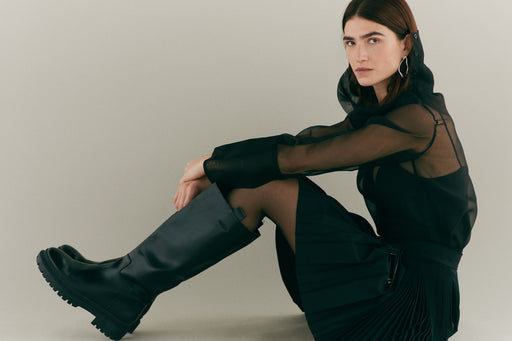 Mini Black Wool Kilt