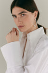 Exaggerated Collar Oversized Tailored Organic Poplin Shirt
