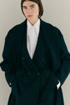 Navy Wool Grandad coat