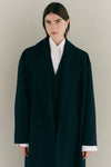 Navy Wool Grandad coat