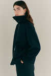Navy Wool Bomber Jacket