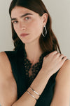 V Neck Black Lace & Silk Slip Dress