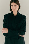 Long Single Breasted Black Tuxedo Coat