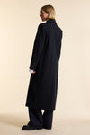 Black Double Breasted Tailored Wool Coat