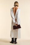 Ivory Silk V Back Dress