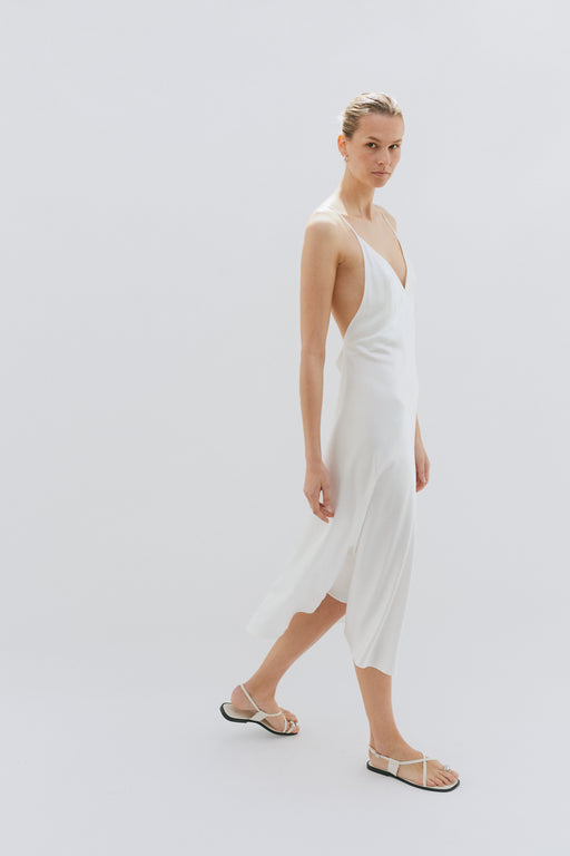 Ivory Silk Strap Slip Dress