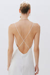 Ivory Silk Strap Slip Dress