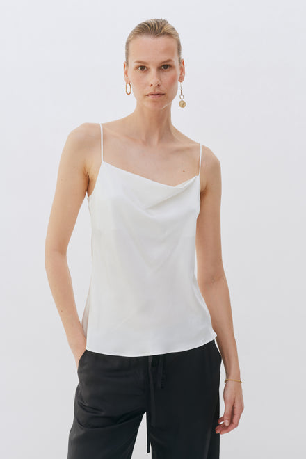 Ivory Silk Camisole Top