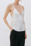 Ivory Silk V-Neck Camisole Top