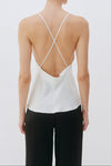 Ivory Silk V-Neck Camisole Top