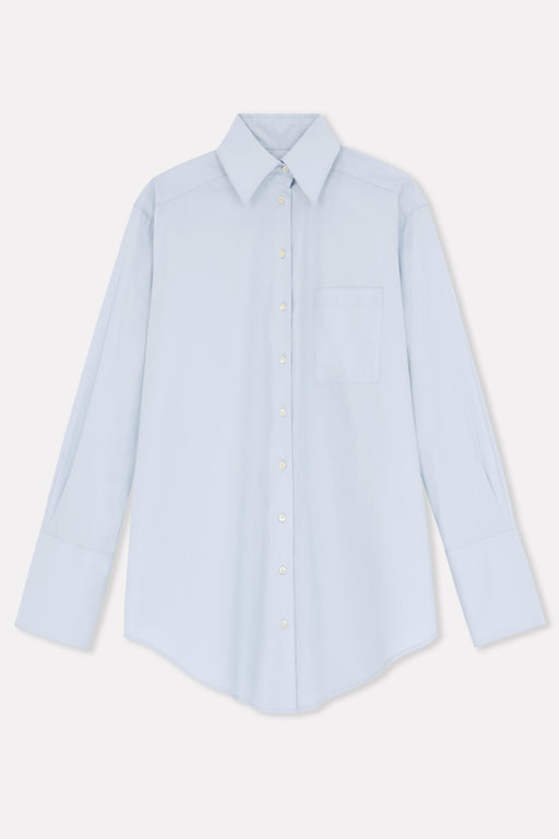 Baby Blue Oversized Tailored Organic Poplin Shirt