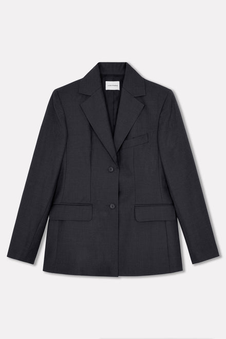 Grey Single Breasted Jacket