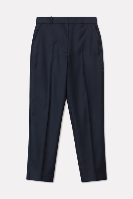 Navy Split Hem Trouser